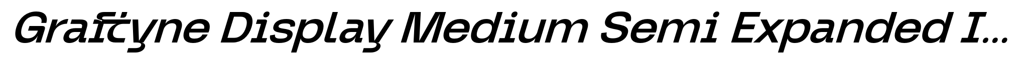 Graftyne Display Medium Semi Expanded Italic image